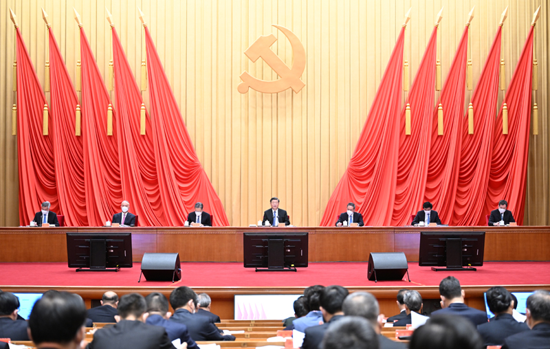 1月9日，中共中央總書記、國家主席、中央軍委主席習(xí)近平在中國共產(chǎn)黨第二十屆中央紀(jì)律檢查委員會(huì)第二次全體會(huì)議上發(fā)表重要講話。李強(qiáng)、趙樂際、王滬寧、蔡奇、丁薛祥、李希出席會(huì)議。