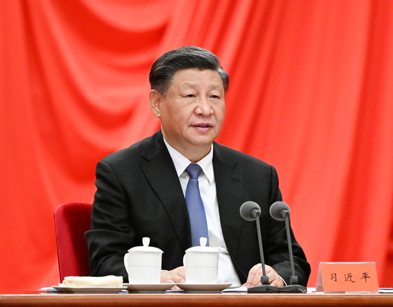 1月9日，中共中央總書記、國家主席、中央軍委主席習(xí)近平在中國共產(chǎn)黨第二十屆中央紀(jì)律檢查委員會(huì)第二次全體會(huì)議上發(fā)表重要講話。新華社記者 李學(xué)仁 攝